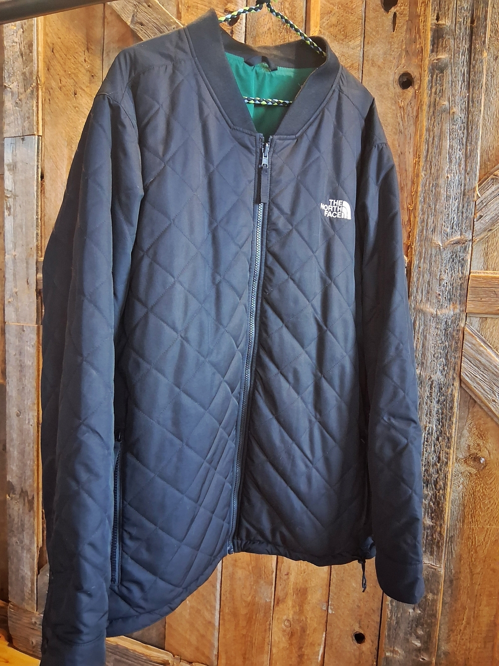 The North Face Reversible Quilted Bomber Jacket – Men’s XXL 🖤💚